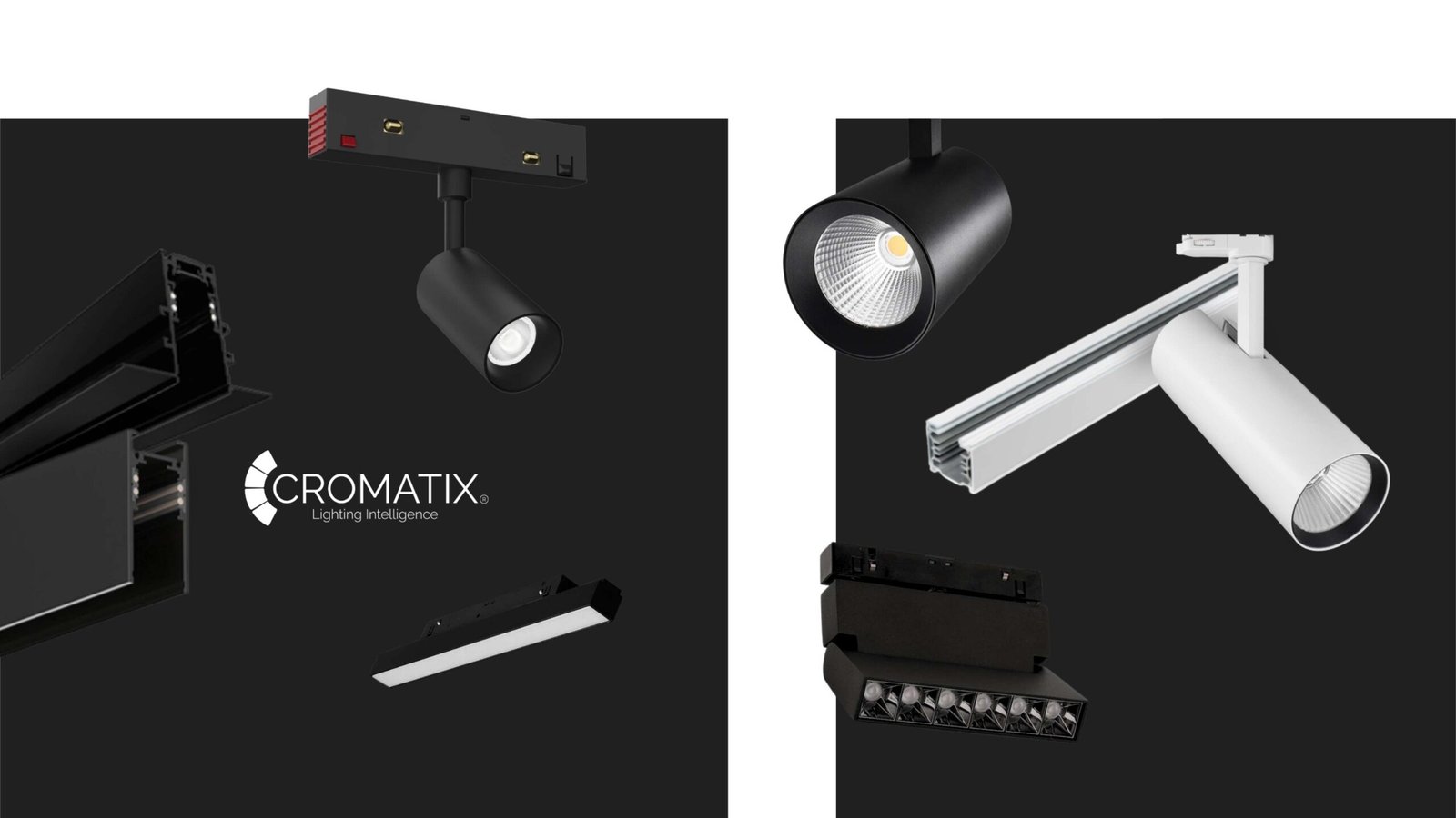 SERIE RIELES Y PROYECTORES productos luminova cromatix chile iluminación
