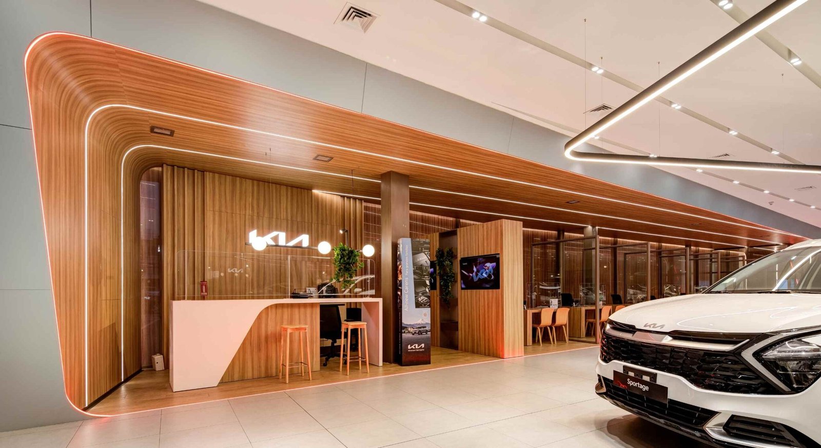 Showroom KIA Las Condes | Arquitectura: Índigo | Lighting Design: Concept Design Korea